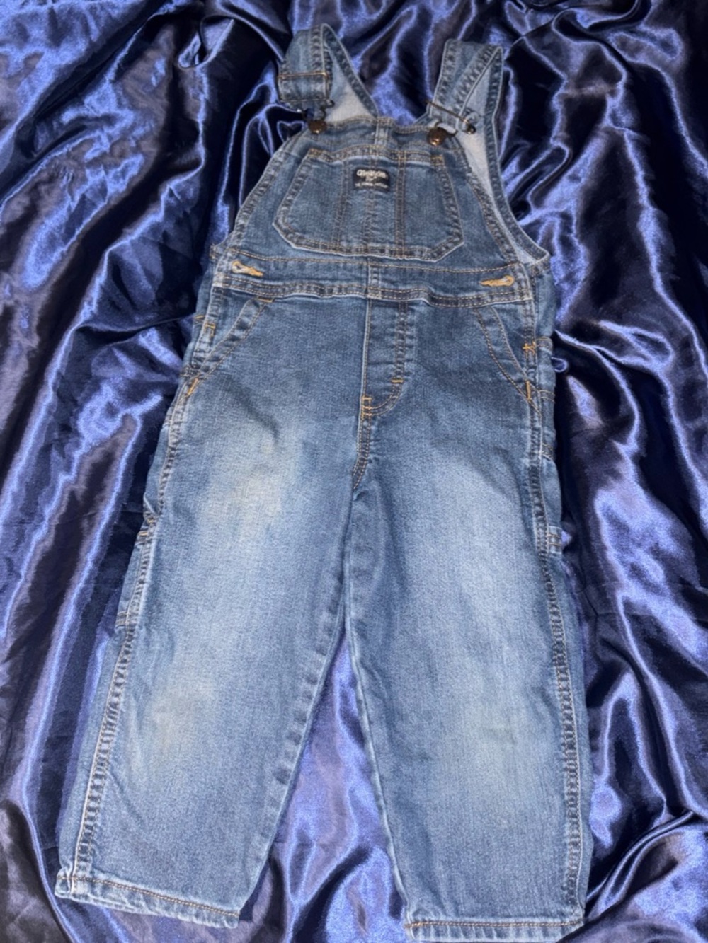 OshKosh B'gosh Blue Denim Relaxed Overalls for kids